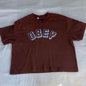 Obey cropped tshirt